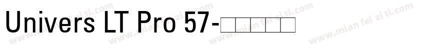Univers LT Pro 57字体转换